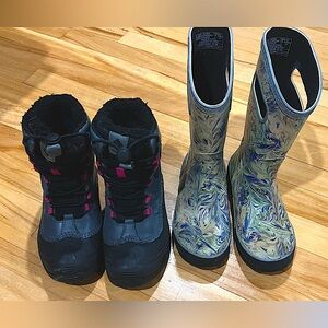 Columbia winter boots and bogs rain boots size kids2